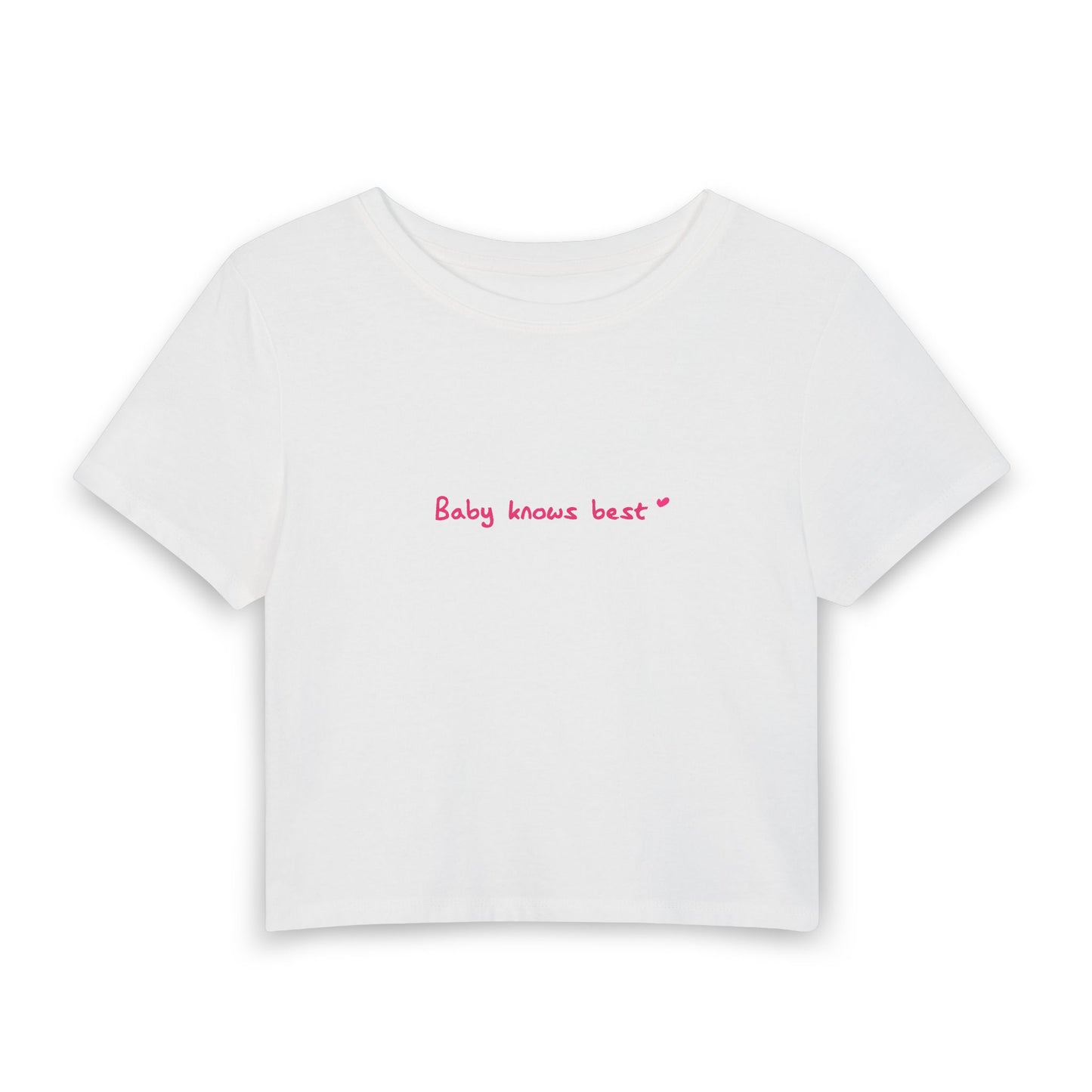 Baby Shu Says "Baby knows best" [Baby Tee - White - Baby Font]