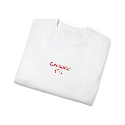 "Executor" Couples Shirt [Male T-shirt - White]