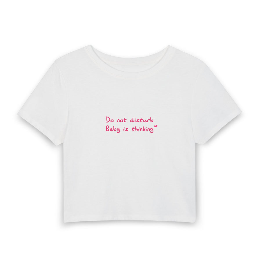 Baby Shu Says "Do not disturb. Baby is thinking" [Baby Tee - White - Baby Font]