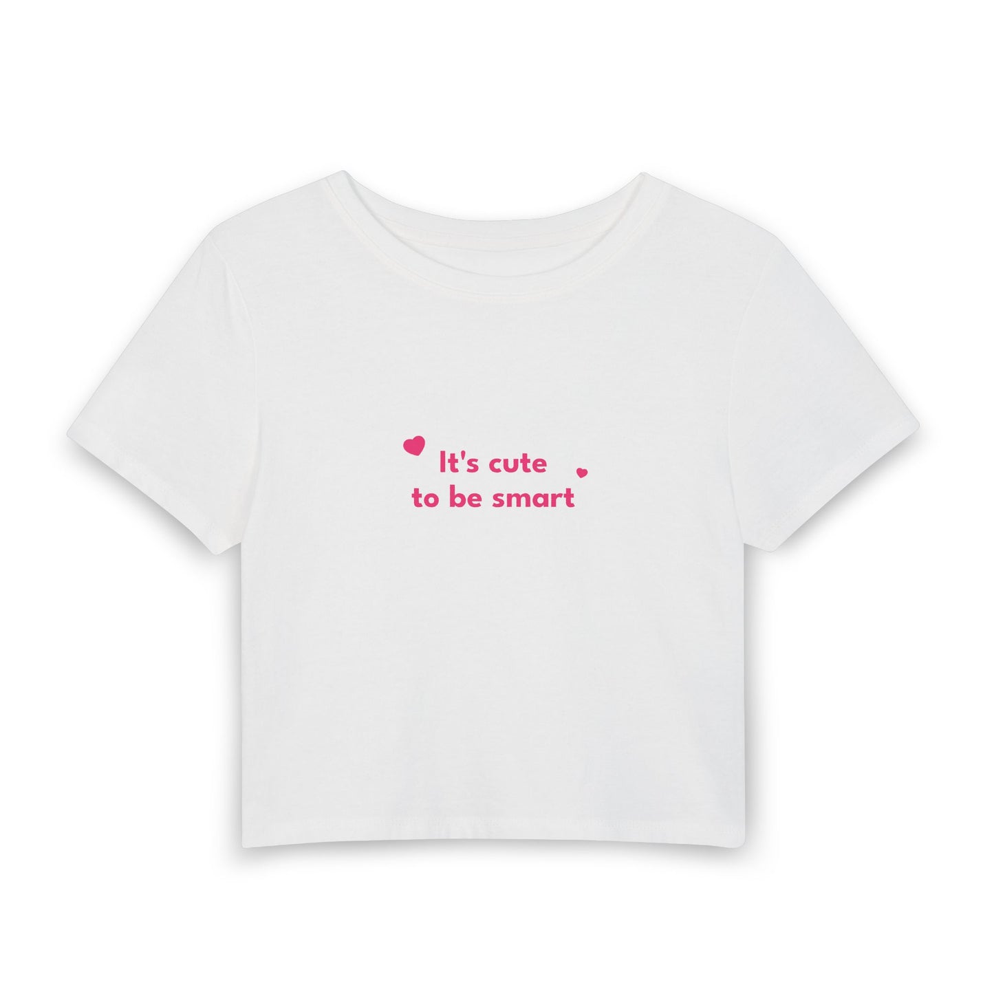 Baby Shu Says "It's Cute to Be Smart" [Baby Tee - White- Bold Font]