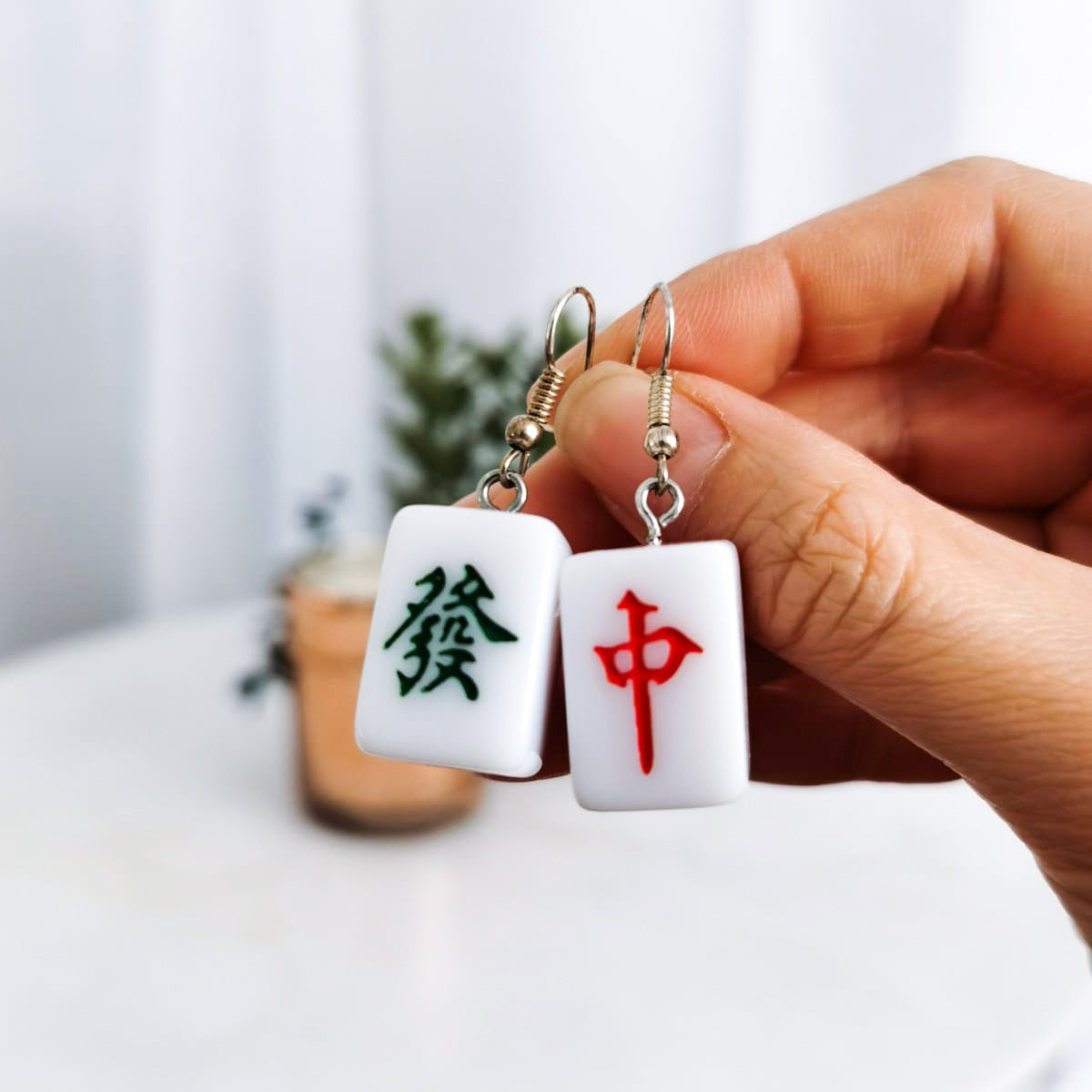 Mahjong Earrings